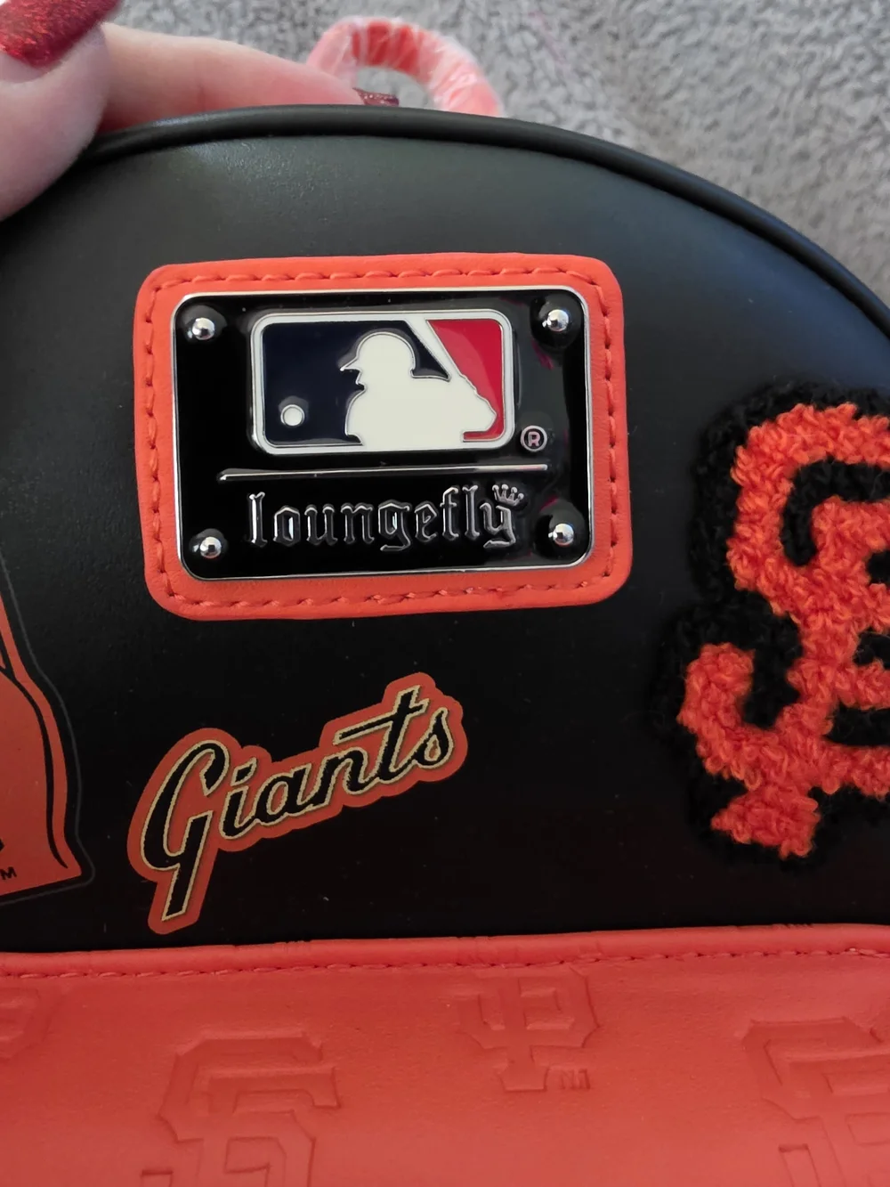 Loungefly San Francisco Giants Orange & Black Mini Backpack